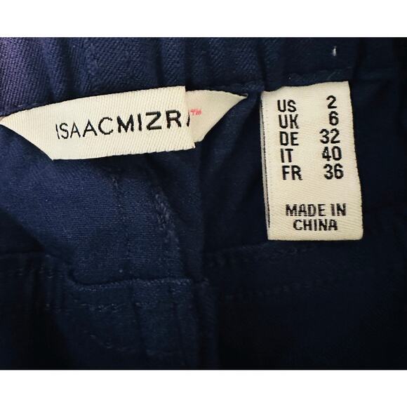 Isaac Mizrahi Live! NAVY BLUE Bermuda Stretch Pull On Shorts Womens Size 2 - Picture 6 of 7